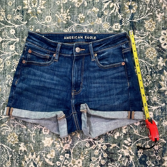 American Eagle Next Level High-Waisted Denim Short Short (Size 4) - Picture 6 of 6